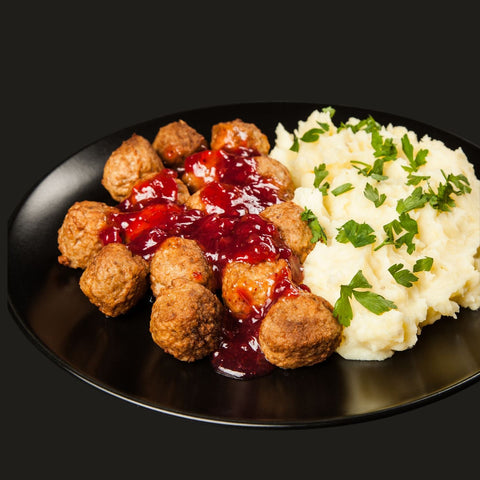 Meatballs & Mash with Creamy Italian Sauce - Social Box